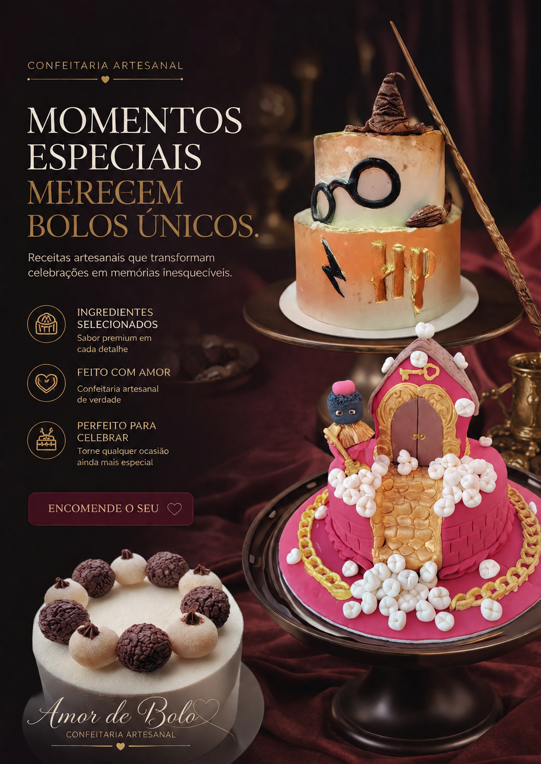 Bolos decorados, temáticos e personalizados